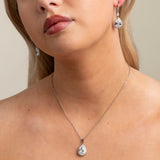 Jessica Crystal Wedding Jewellery Set in Silver photo 2