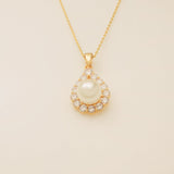Jude Pearl and Crystal Wedding Jewellery Set / Gold