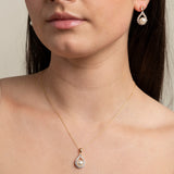 Jude Pearl and Crystal Wedding Earrings / Gold