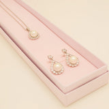 Jude Pearl and Crystal Wedding Jewellery Set / Silver
