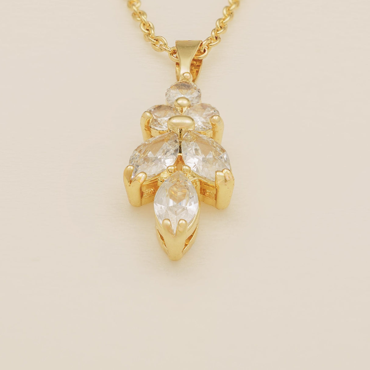 Lily Crystal Bridal Jewellery Set / Gold