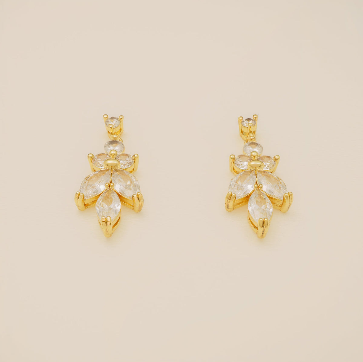 Lily Crystal Bridal Jewellery Set / Gold