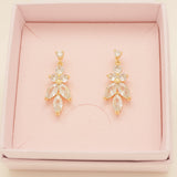 Lily Crystal Bridal Wedding Earrings in Gold photo 2