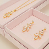Lily Crystal Bridal Jewellery Set / Gold