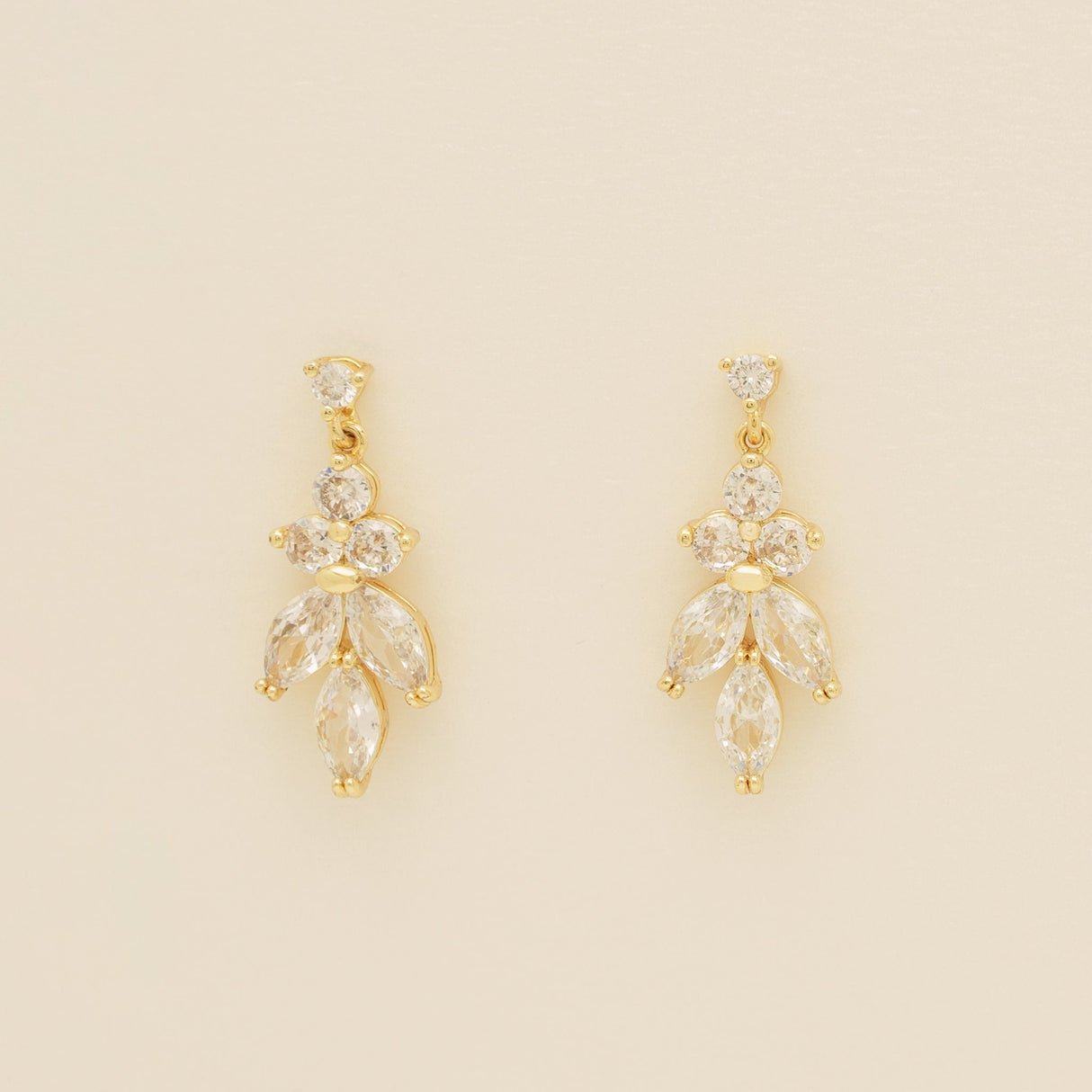 Lily Crystal Bridal Jewellery Set / Gold