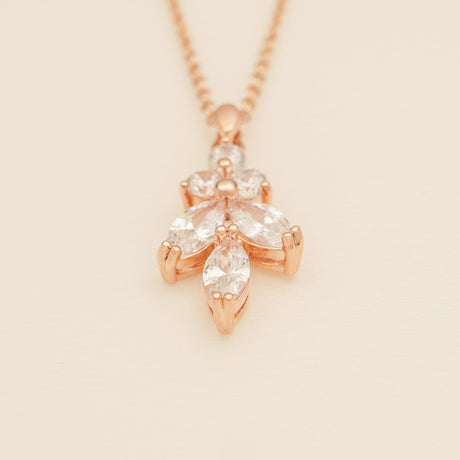 Lily Crystal Bridal Jewellery Set in Rose Gold photo 11