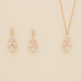 Lily Crystal Bridal Jewellery Set in Rose Gold photo 3