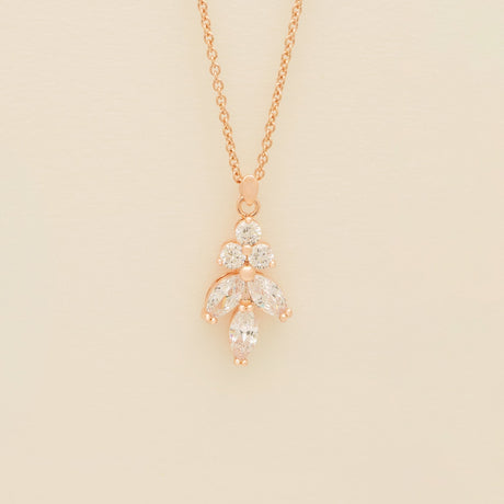Lily Crystal Bridal Jewellery Set in Rose Gold photo 6