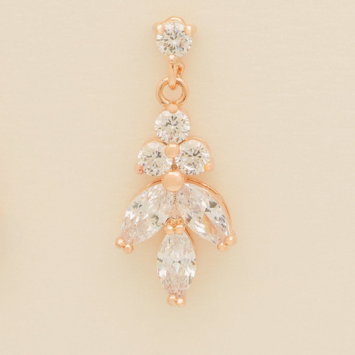 Lily Crystal Bridal Jewellery Set in Rose Gold photo 7