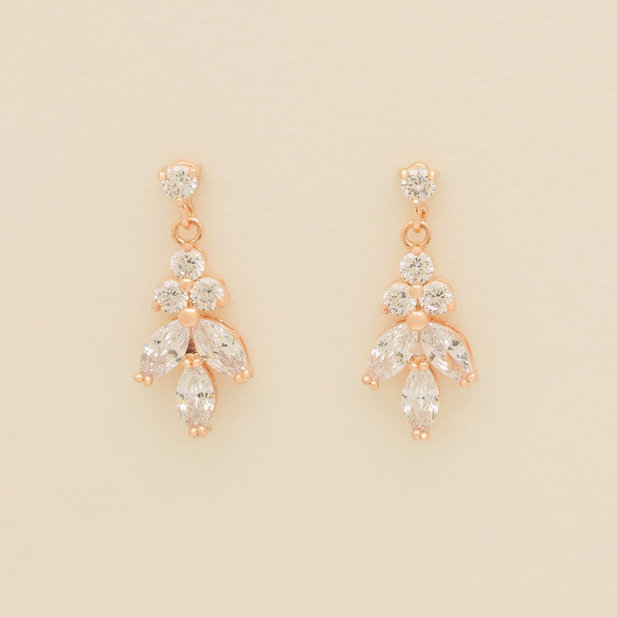 Lily Crystal Bridal Jewellery Set in Rose Gold photo 4