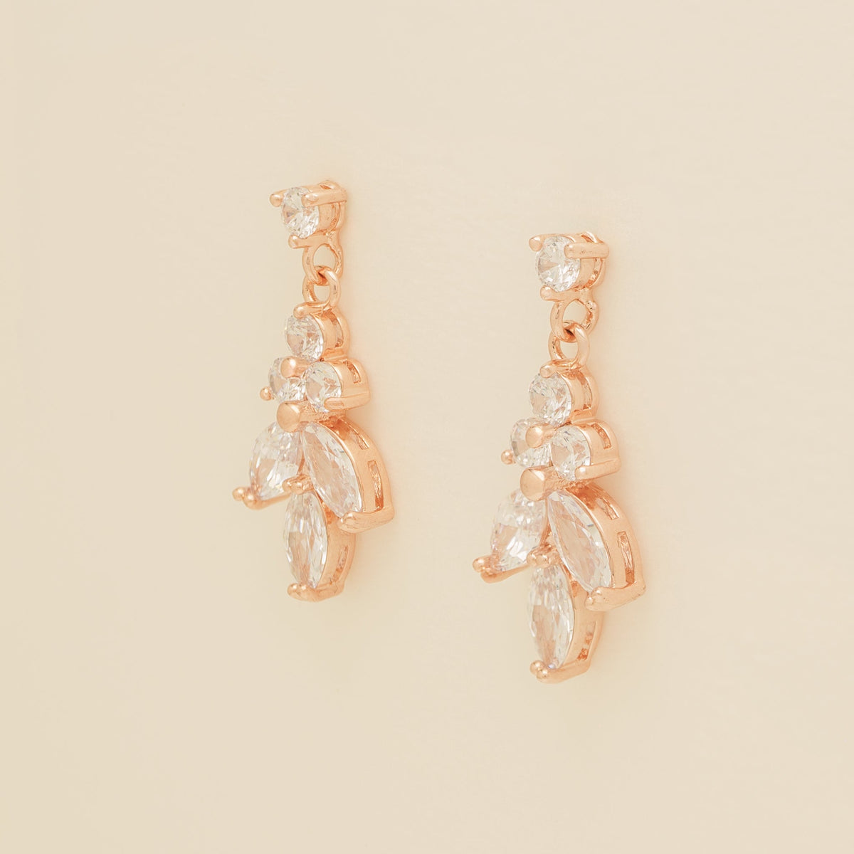 Lily Crystal Bridal Jewellery Set in Rose Gold photo 10