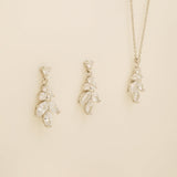 Lily Crystal Bridal Jewellery Set in Silver photo 5