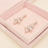 Lily Crystal Bridal Wedding Earrings in Silver photo 4