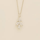 Lily Crystal Bridal Wedding Necklace in Silver photo 4