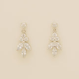 Lily Crystal Bridal Wedding Earrings in Silver photo 2