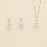 Lily Crystal Bridal Jewellery Set in Silver photo 2