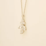 Lily Crystal Bridal Wedding Necklace in Silver photo 6