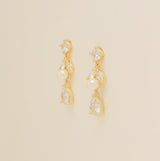 Lucia Pearl and Crystal Earrings / Gold