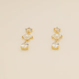 Lucia Pearl and Crystal Earrings / Gold