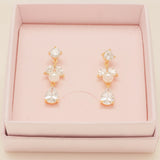 Lucia Pearl and Crystal Earrings / Gold