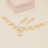 Lucia Pearl and Crystal Bridal Jewellery Set / Gold