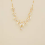 Lucia Pearl and Crystal Necklace / Gold