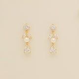 Lucia Pearl and Crystal Earrings / Gold