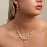 Lucia Pearl and Crystal Bridal Jewellery Set / Gold