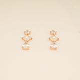 Lucia Pearl and Crystal Bridal Jewellery Set / Rose Gold