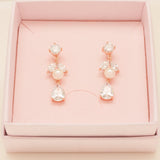Lucia Pearl and Crystal Earrings / Rose Gold