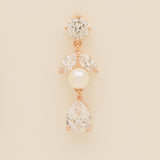 Lucia Pearl and Crystal Bridal Jewellery Set / Rose Gold