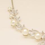 Lucia Pearl and Crystal Bridal Jewellery Set / Silver
