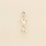 Lucia Pearl and Crystal Earrings / Silver
