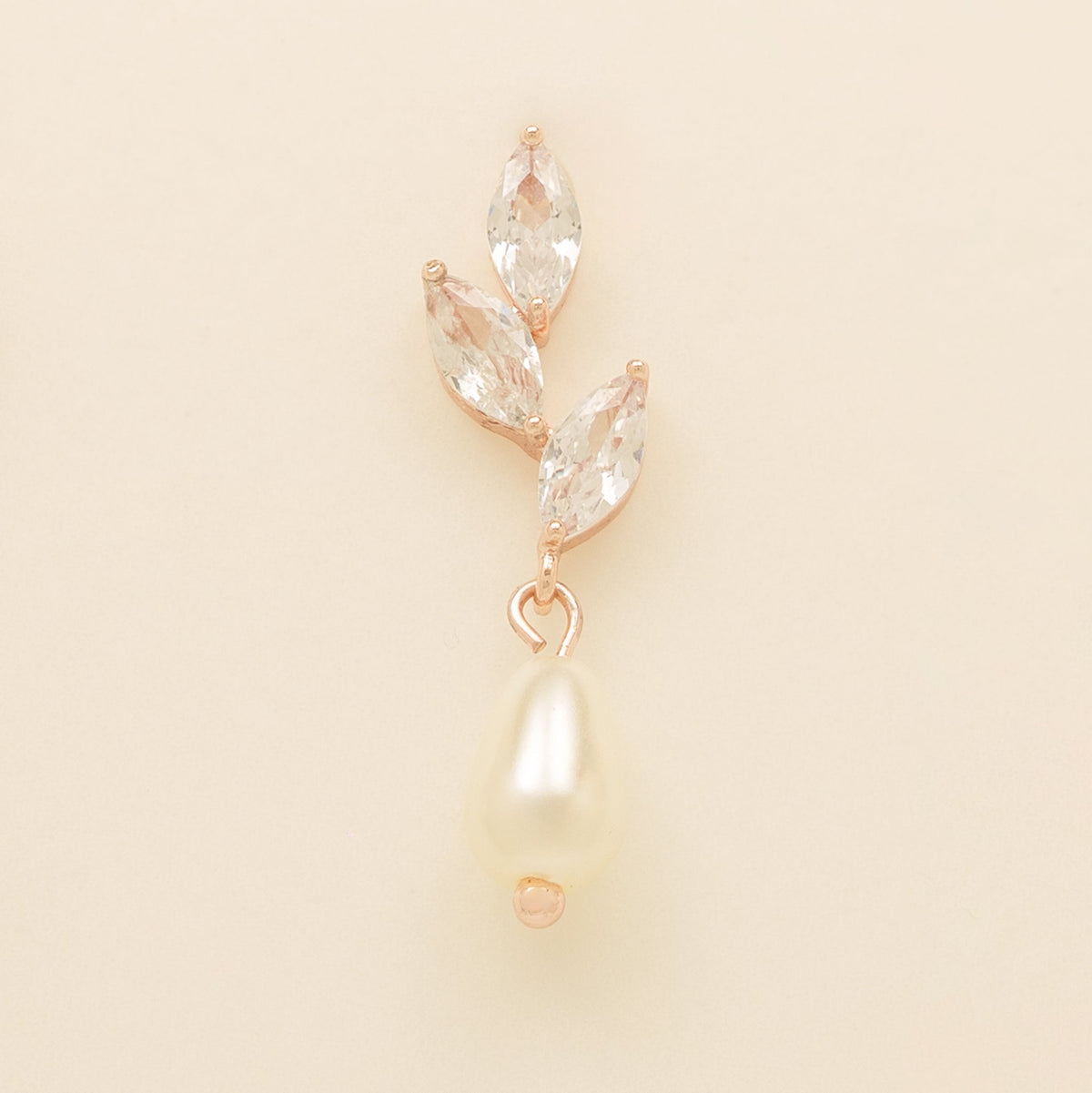 Olivia Pearl and Crystal Wedding Jewellery Set / Rose Gold