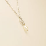 Olivia Pearl and Crystal Wedding Jewellery Set in Silver photo 6