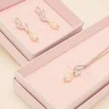 Olivia Pearl and Crystal Wedding Jewellery Set in Silver photo 11