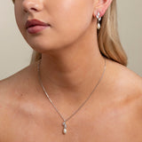 Olivia Pearl and Crystal Wedding Jewellery Set in Silver