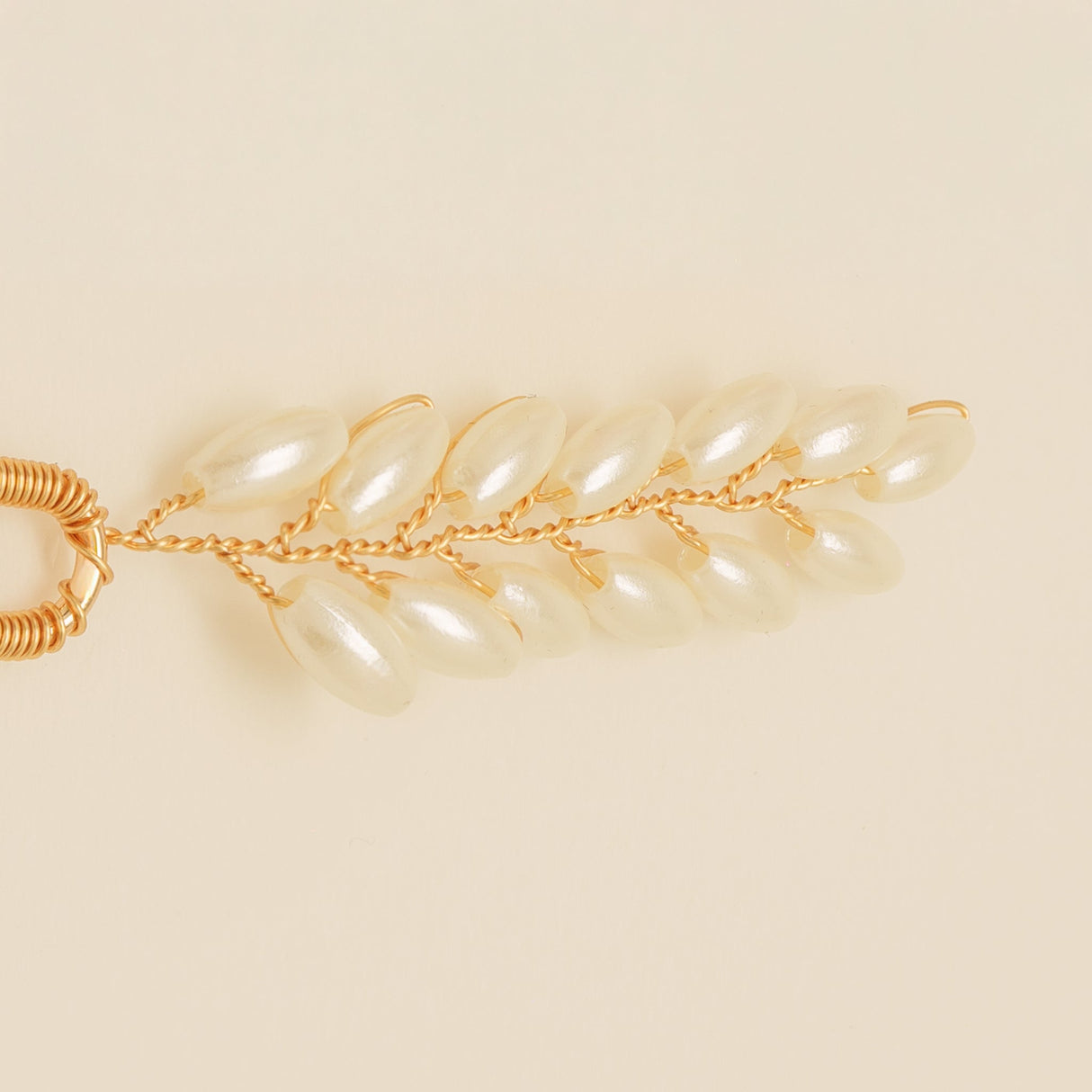 Pampas Style Pearl Sprigs Wedding Hair Pins / Gold