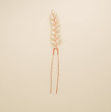 Pampas Style Pearl Sprigs Wedding Hair Pins / Rose Gold