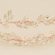 Ava Pearl and Crystal Bridal Headband in Rose Gold