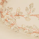 Ava Pearl and Crystal Bridal Headband in Rose Gold photo 3