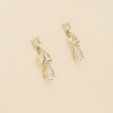 Belle Crystal Wedding Earrings / Silver