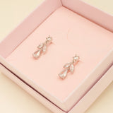 Belle Crystal Wedding Earrings / Silver