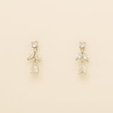 Belle Crystal Wedding Earrings / Silver