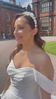 Poppy Romantic Ceramic Bridal Headband Crown / Rose Gold