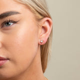 Annie Crystal Wedding Earrings / Gold