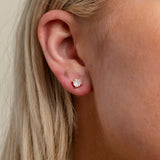 Annie Crystal Wedding Earrings / Rose Gold