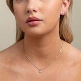 Annie Crystal Wedding Earrings / Silver