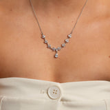 Belle Crystal Necklace / Silver