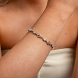 Cleo Crystal Wedding Bracelet / Silver